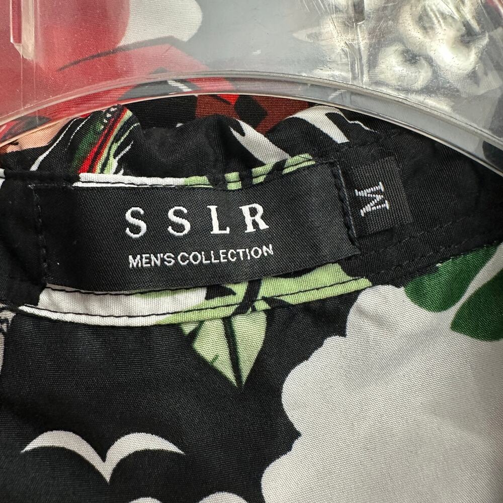 SSLR Mens Hawaiian Christmas Shirt Holiday Aloha Santa Reindeer‎ Size M Festive - Picture 4 of 9